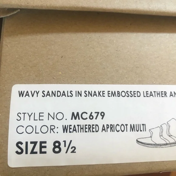 Madewell Wavy Sandals in Snake Embossed Leather